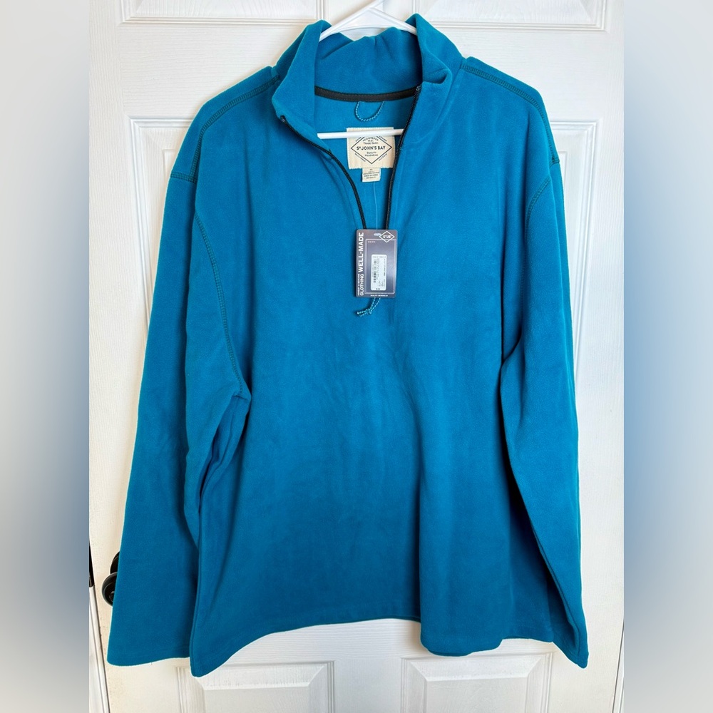 NWT Mens St John’s Bay Pullover size XL in Regal Teal